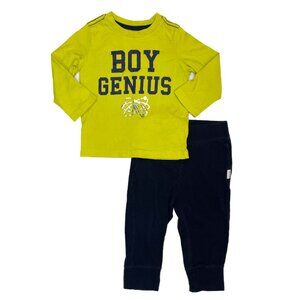 Gap Baby Toddler Boy 2-Piece Outfit Graphic Shirt & Blue Jogger Pants Set 24M